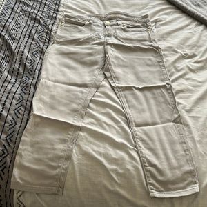 Tan Izzy cropped Michael Kors skinny jeans